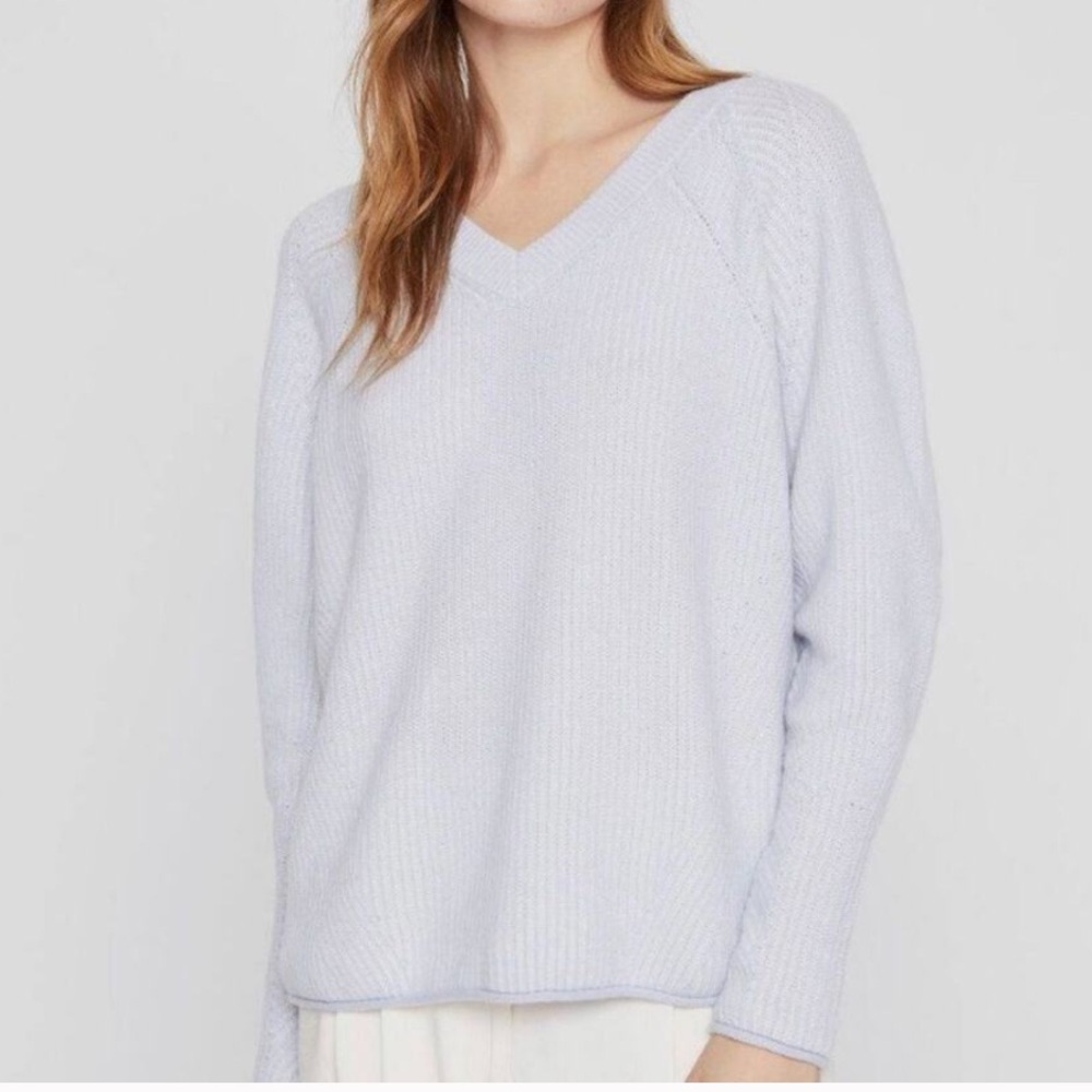 Club Monaco Cashmere Light Blue V-Neck Sweater